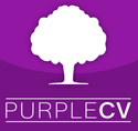 The PurpleCV logo with a white tree against a purple background.