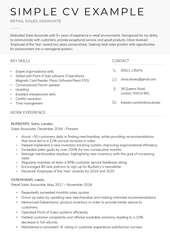 A simple example of a CV