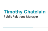An example of a capitalised job title for a public relations director role