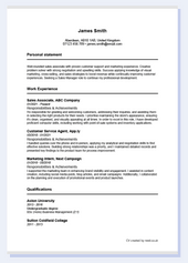An example CV created using the Reed CV builder. 