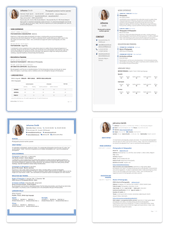An image of four Europass CV template options.