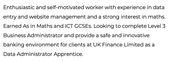 An apprenticeship CV personal statement describing the candidate's qualifications and why they want to apprentice at the target company