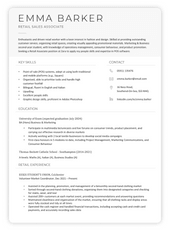 A no experience student CV that highlights the applicant's abilities by focusing on their education and other relevant experiences