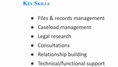 Example of skills on a paralegal CV