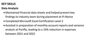 Example of a key skills section from a skills-based resume with the applicant's previous achievements and certifications listed below.