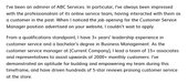 How to write an introduction on a customer service cover letter