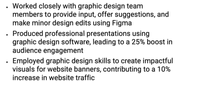 Graphic design computer skills for a CV.