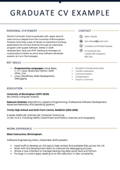 An example of a graduate CV