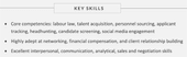 An example of a key skills section on a recruitment consultant CV