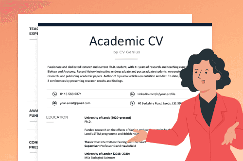 Hero image for academic CV