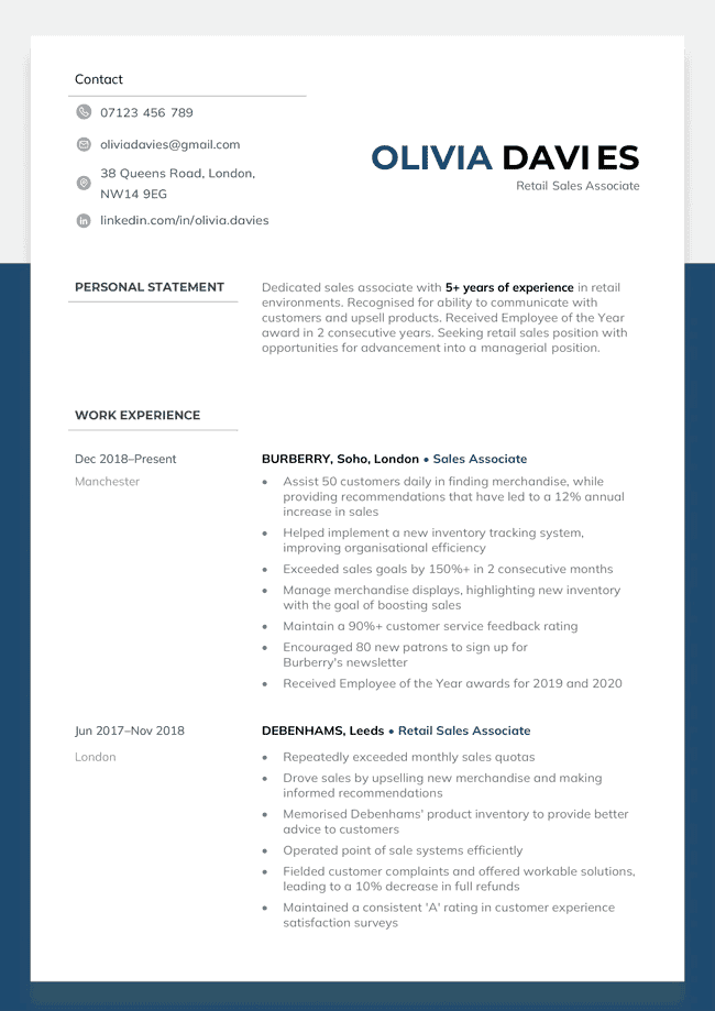 The Stirling CV template