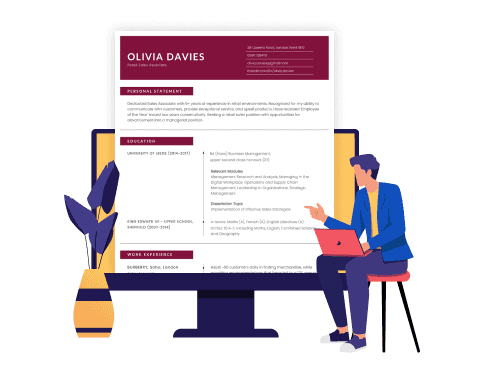 Professional CV template hero image