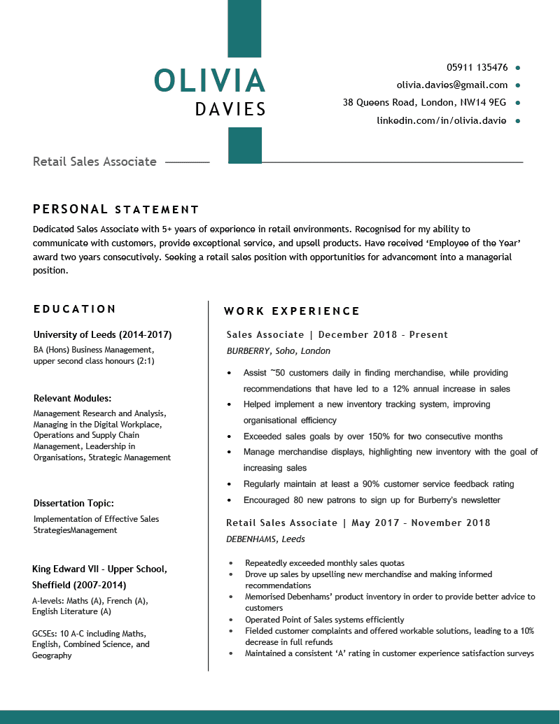 The Metropolitan CV Template