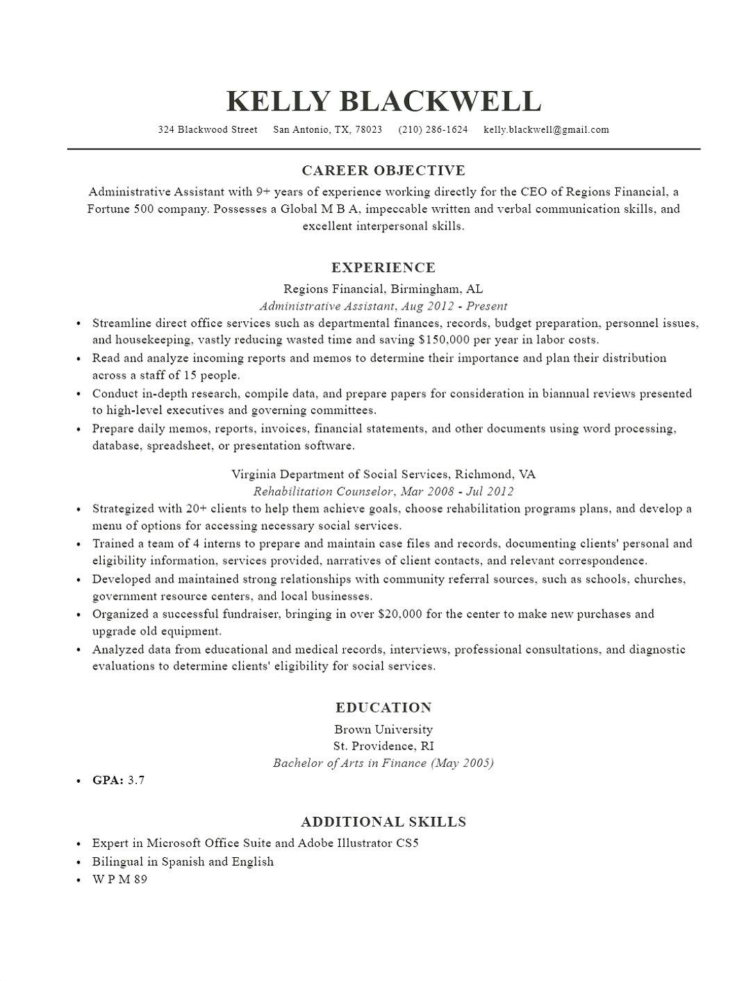 The Modern CV builder template