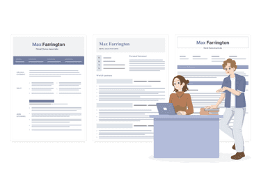 A person choosing a simple CV template for their job application