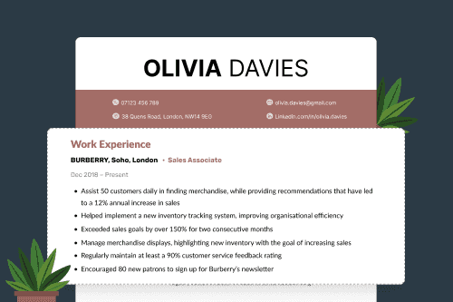 Work experience on a CV placeholder featured image.