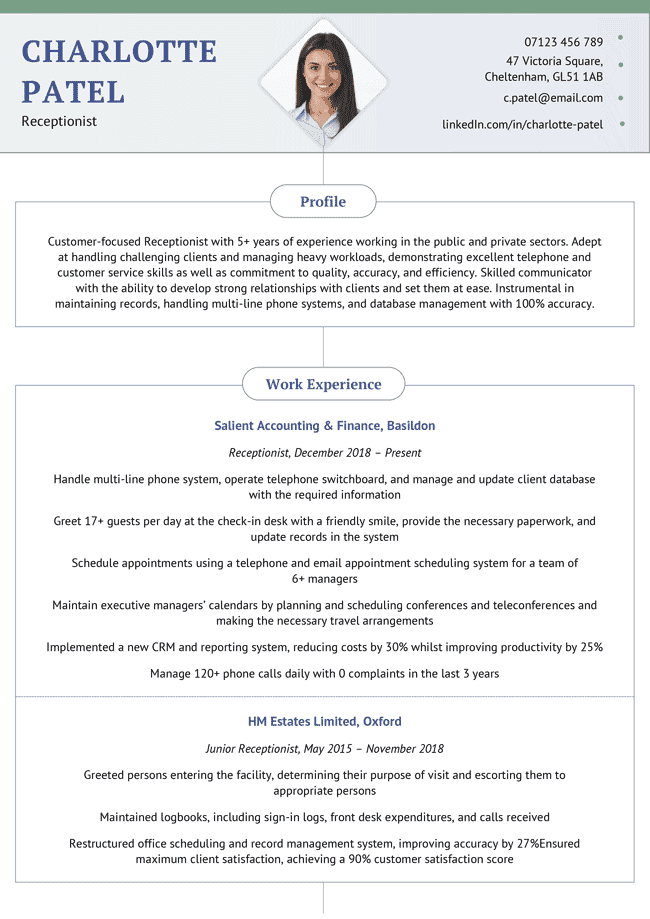 Green version of the Pennines CV template